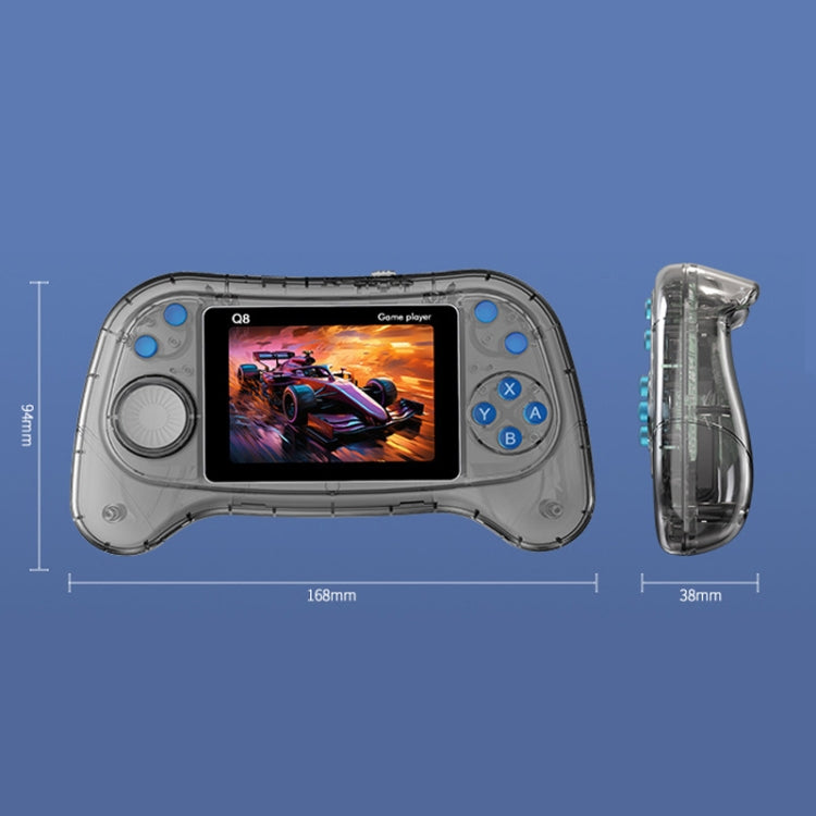 Q8 Handheld Game Console 3.0 Inch Screen Support TV Connection Built In 800 Games Doubles Transparent Purple - Pocket Console by PMC Jewellery | Online Shopping South Africa | PMC Jewellery | Buy Now Pay Later Mobicred