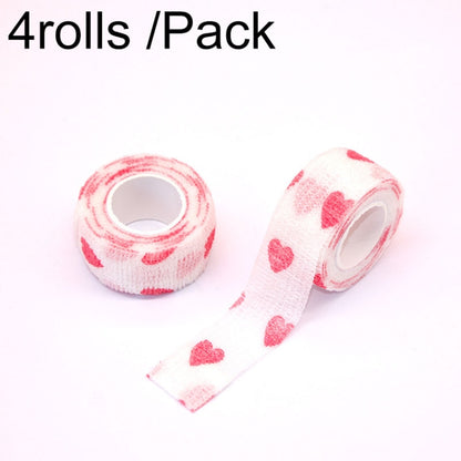 4rolls /Pack 2.5cm X 4.5m Cartoon Non-Woven Sports Protection Bandage, Color: Love - Physiotherapy Sports Tape by PMC Jewellery | Online Shopping South Africa | PMC Jewellery | Buy Now Pay Later Mobicred