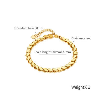 OPK GS1490 Simple Chain Stainless Steel Bracelet, Color: Steel Color - Bracelets by OPK | Online Shopping South Africa | PMC Jewellery | Buy Now Pay Later Mobicred