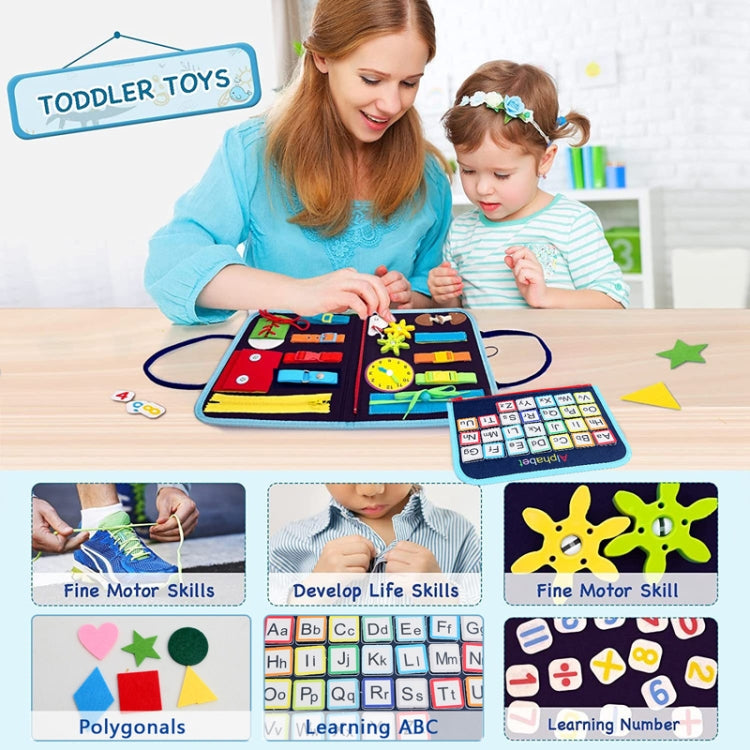 Toddler Montessori Busy Board DIY Children Sensory Early Learning Educational Toy(3 Pages) - Early Education Toys by PMC Jewellery | Online Shopping South Africa | PMC Jewellery | Buy Now Pay Later Mobicred