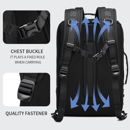 Ozuko Business Laptop USB Backpack Men Schoolbag(Black) - Backpack by ozuko | Online Shopping South Africa | PMC Jewellery | Buy Now Pay Later Mobicred