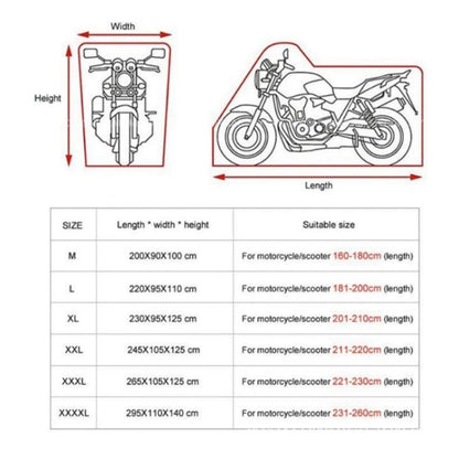 Motorcycle Rain Sun Protection Cover Oxford Cloth Dustproof With Anti-theft Buckle, Size: XXXL - Raincoat by PMC Jewellery | Online Shopping South Africa | PMC Jewellery | Buy Now Pay Later Mobicred