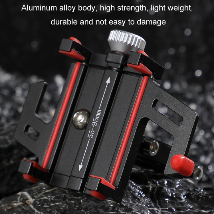 Aluminum Alloy Motorcycle Bicycle Navigation Mobile Phone Holder(Red) - Holder by PMC TechLife | Online Shopping South Africa | PMC TechLife | Buy Now Pay Later Mobicred