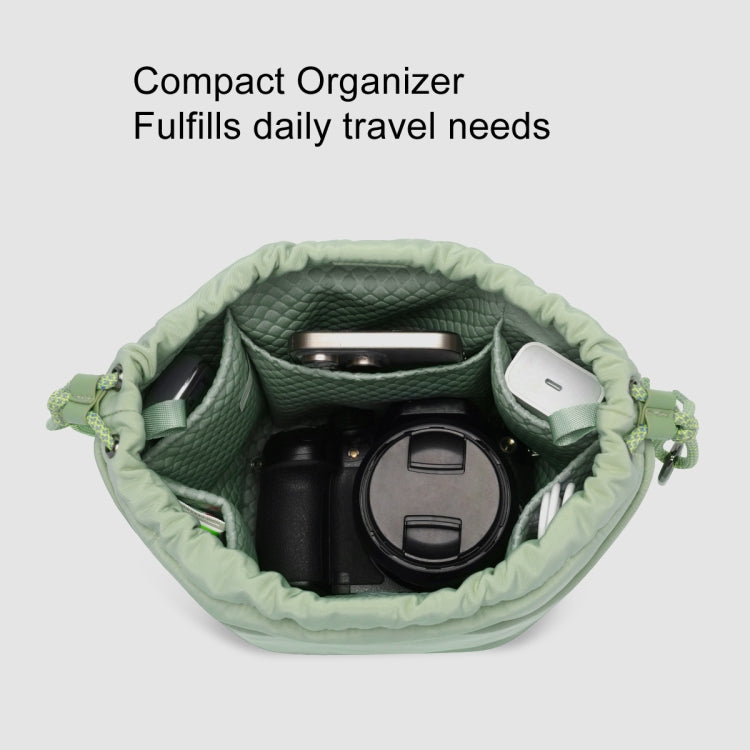 Cwatcun D159 Cloud Drawstring Camera Bag Shoulder Crossbody Photo Bag(Gray) - free shipping - PMC TechLife - Order now!