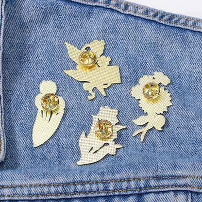 CZ0976-3 Cartoon Plant Flower Alloy Enamel Badge Garden Style Sunflower Clothing Bag Brooch Ornament - Brooches by PMC Jewellery | Online Shopping South Africa | PMC Jewellery | Buy Now Pay Later Mobicred