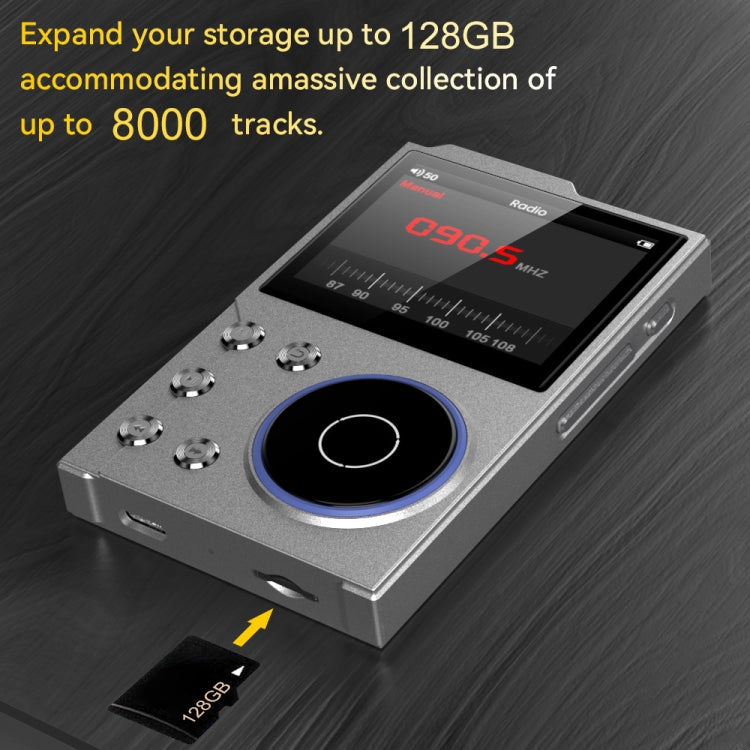 2.4 inch HIFI Bluetooth Music Player DSD256 Mastering Sound Quality Walkman, Memory: 16GB+16GB(Gray) - MP3 Player by PMC Jewellery | Online Shopping South Africa | PMC Jewellery | Buy Now Pay Later Mobicred