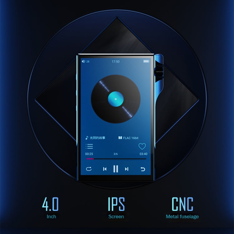 4.0 Inch Touch MP3 DSD Hard Resolution Mastering Grade Music Player, Memory: 16GB(Black) - MP3 Player by PMC TechLife | Online Shopping South Africa | PMC TechLife | Buy Now Pay Later Mobicred