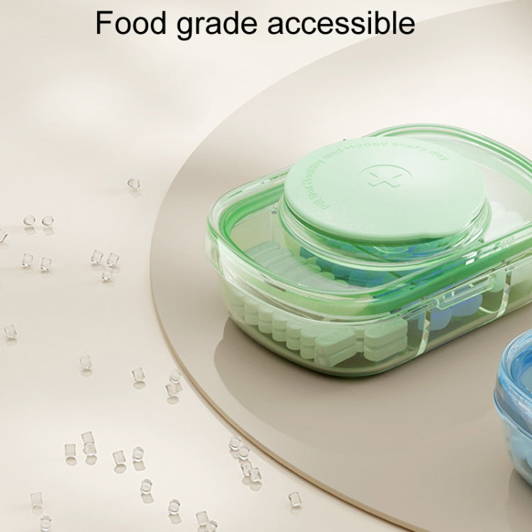 Portable Compartment Sealed Medicine Organizer Large Capacity Pill Dispenser(Transparent Blue) - free shipping - PMC TechLife - Order now!