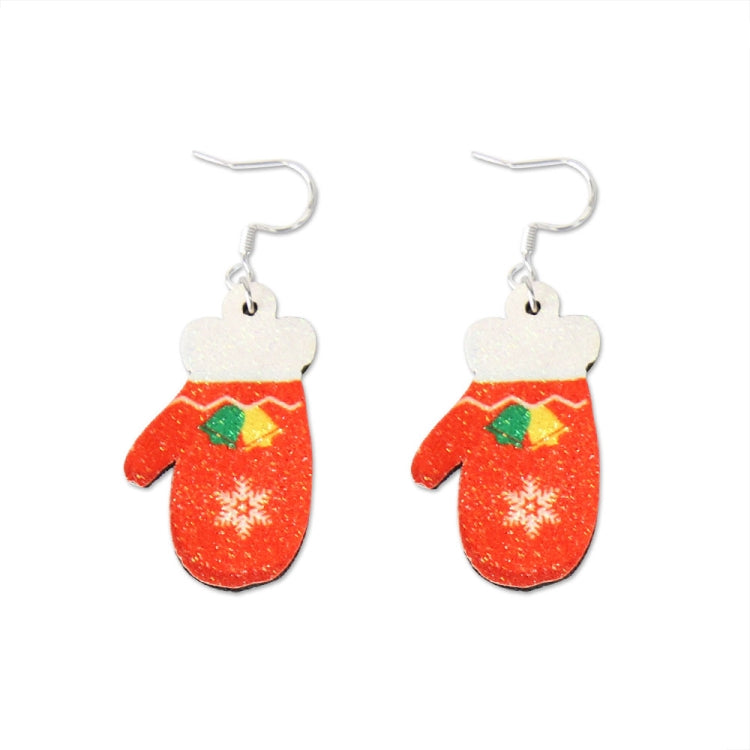Christmas Element Cartoon Decoration Earrings Shiny Earrings, Spec: Red Gloves - free shipping - PMc TechLife - Order now!