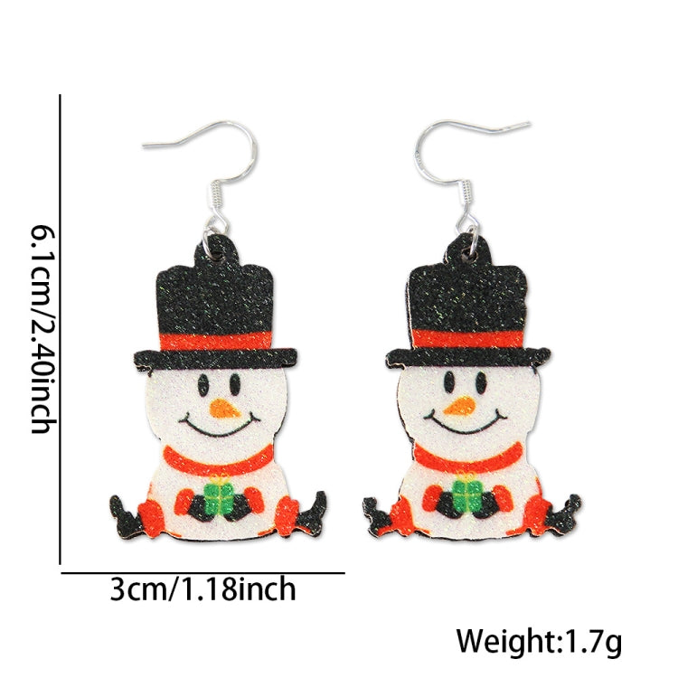 Christmas Element Cartoon Decoration Earrings Shiny Earrings, Spec: Snowman - free shipping - PMc TechLife - Order now!