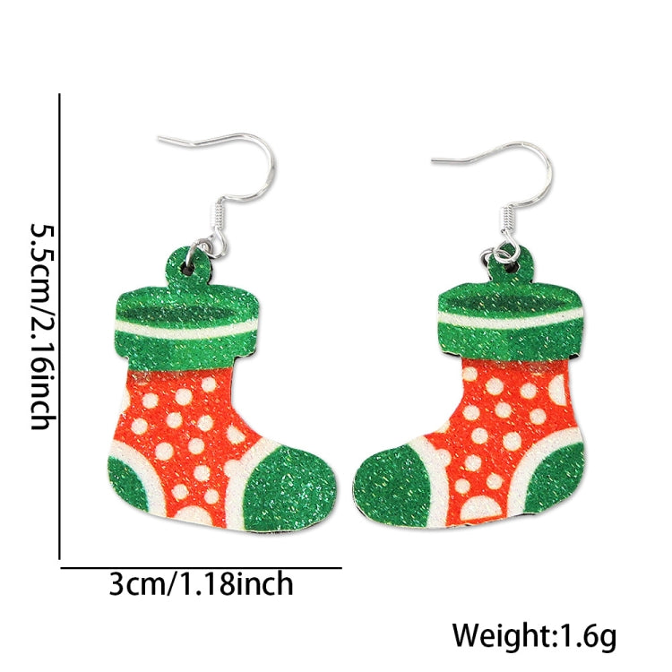 Christmas Element Cartoon Decoration Earrings Shiny Earrings, Spec: Sock - free shipping - PMc TechLife - Order now!