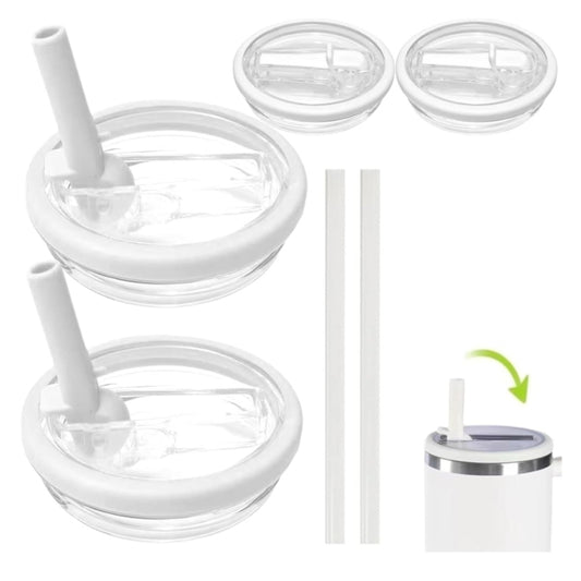 For Stanley 40oz Adventure Quencher Transparent Straw Lid Replacement Parts, Spec: 4pcs /Set White - Vacuum Thermoses & Cups by PMC Jewellery | Online Shopping South Africa | PMC Jewellery | Buy Now Pay Later Mobicred