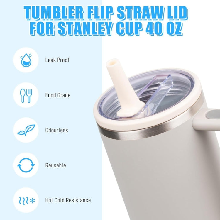 For Stanley 40oz Adventure Quencher Transparent Straw Lid Replacement Parts, Spec: 4pcs /Set White - Vacuum Thermoses & Cups by PMC TechLife | Online Shopping South Africa | PMC TechLife | Buy Now Pay Later Mobicred