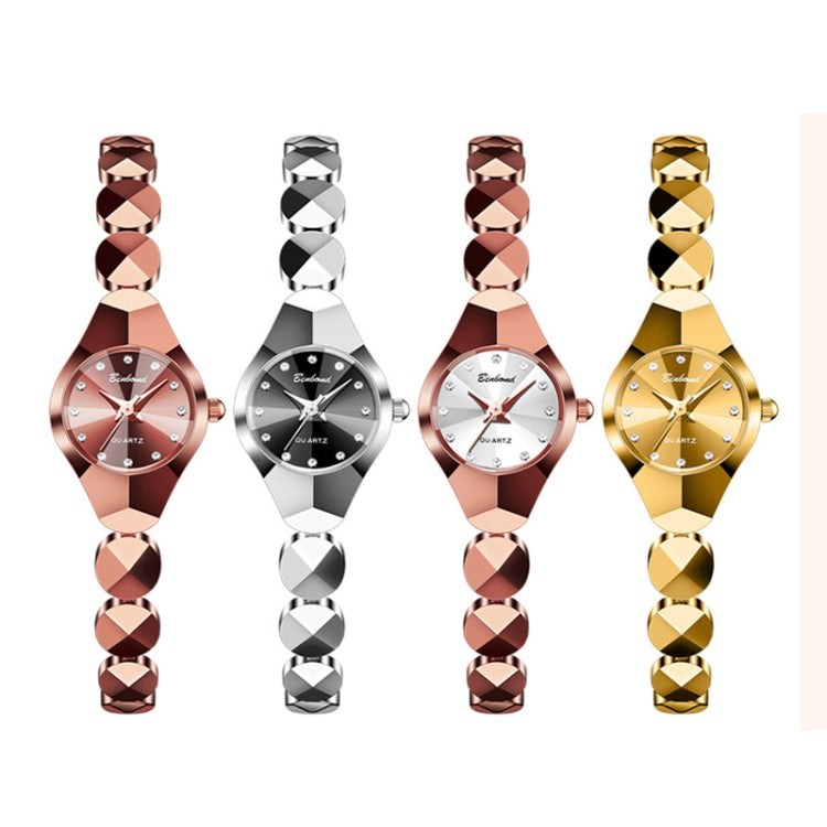 BINBOND N220 30m Waterproof Ladies Bracelet Quartz Watch(Rose Gold-White) - Metal Strap Watches by BINBOND | Online Shopping South Africa | PMC Jewellery | Buy Now Pay Later Mobicred