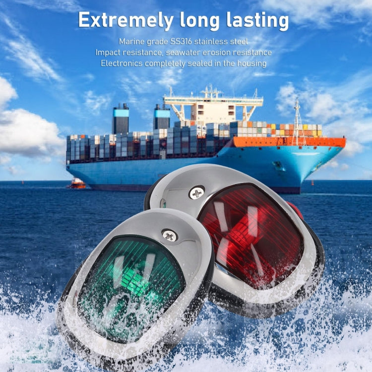 Marine Navigation Warning Light Signal LED Yacht Light, Color: Silver Shell Red - Marine Accessories & Parts by PMC Jewellery | Online Shopping South Africa | PMC Jewellery | Buy Now Pay Later Mobicred