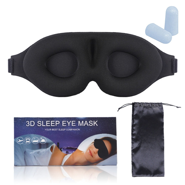 4 In 1 3D Sleep Eye Mask Memory Foam Non-pressure Shading Sleeping Blindfold(Black) - free shipping - PMC TechLife - Order now!