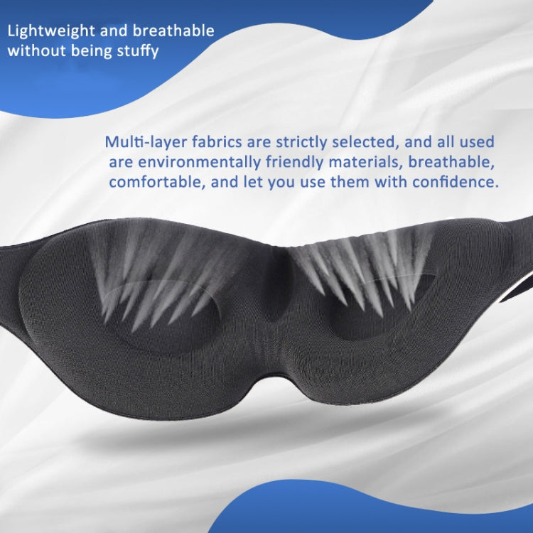4 In 1 3D Sleep Eye Mask Memory Foam Non-pressure Shading Sleeping Blindfold(Black) - free shipping - PMC TechLife - Order now!