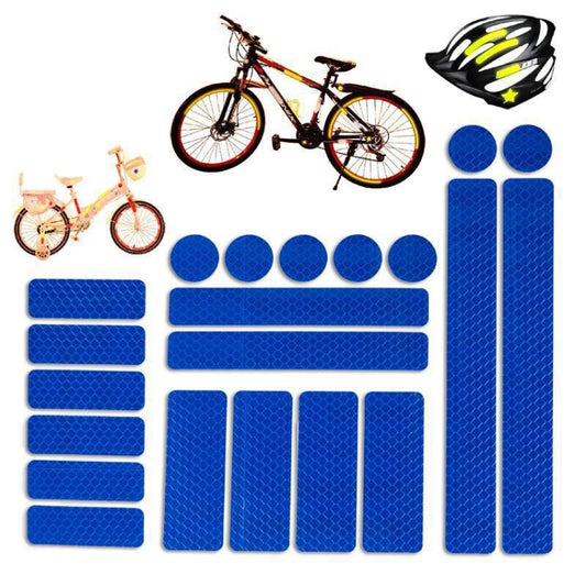 21 In 1 Electric Bike Backed Honeycomb Reflective Stickers Safety Signs Warning Strips(Blue) - Decorative Accessories by PMC Jewellery | Online Shopping South Africa | PMC Jewellery | Buy Now Pay Later Mobicred