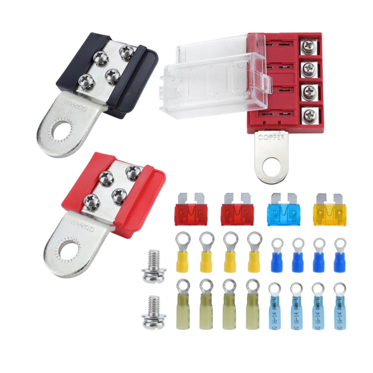 4-way RV Yacht Flame Retardant Waterproof Battery Terminal Fuse Block(One) - Fuse by PMC Jewellery | Online Shopping South Africa | PMC Jewellery | Buy Now Pay Later Mobicred