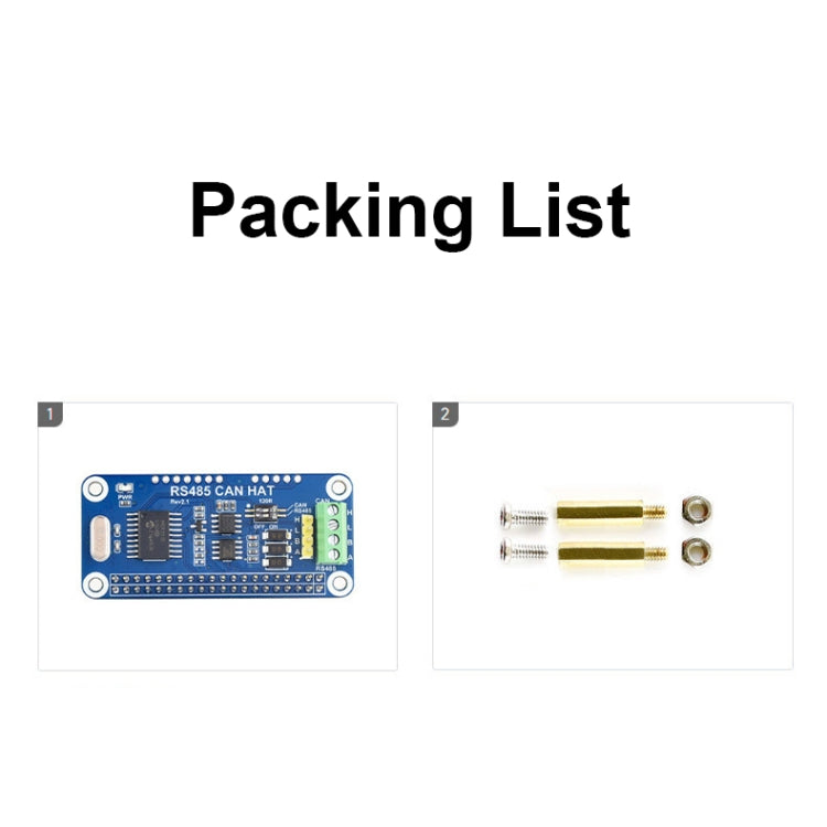 Waveshare 14882 For Raspberry Pi RS485 SPI CAN HAT Bus Module - free shipping - PMC TechLife - Order now!