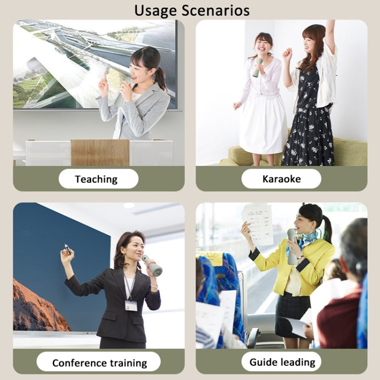 Oubai Z10 Bluetooth Wireless Microphone Voice Megaphone For Teacher, Version: PPT Clicker Version - Microphone by OubaiI | Online Shopping South Africa | PMC TechLife | Buy Now Pay Later Mobicred