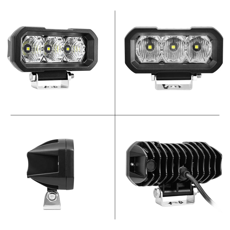 E23 40W 9V-30V 5 Inch Waterproof 3-Eye Headlight(Spotlight White Light) - free shipping - PMC Jewellery - Order now!