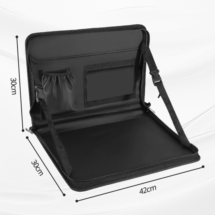 Multifunctional Car Steering Wheel Dining Table Car Seatback Hanging Foldable Storage Bag(Black) - Stowing Tidying by PMC Jewellery | Online Shopping South Africa | PMC Jewellery | Buy Now Pay Later Mobicred