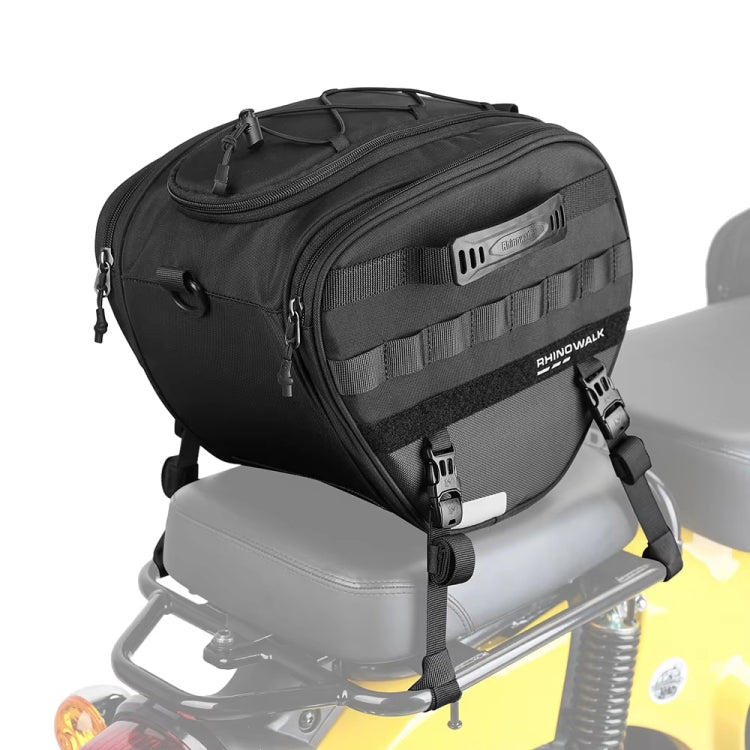 Rhinowalk MTR5001 15L Scooter Front Bag Large Capacity Curved Beam Motorcycle Rear Seat Bag(Black) - Bags & Luggages by Rhinowalk | Online Shopping South Africa | PMC Jewellery | Buy Now Pay Later Mobicred