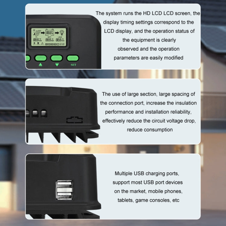 12V/24V 50A MPPT Intelligent Lighting Identification Solar Controller, Model: CM-D50 - Others by PMC TechLife | Online Shopping South Africa | PMC TechLife | Buy Now Pay Later Mobicred