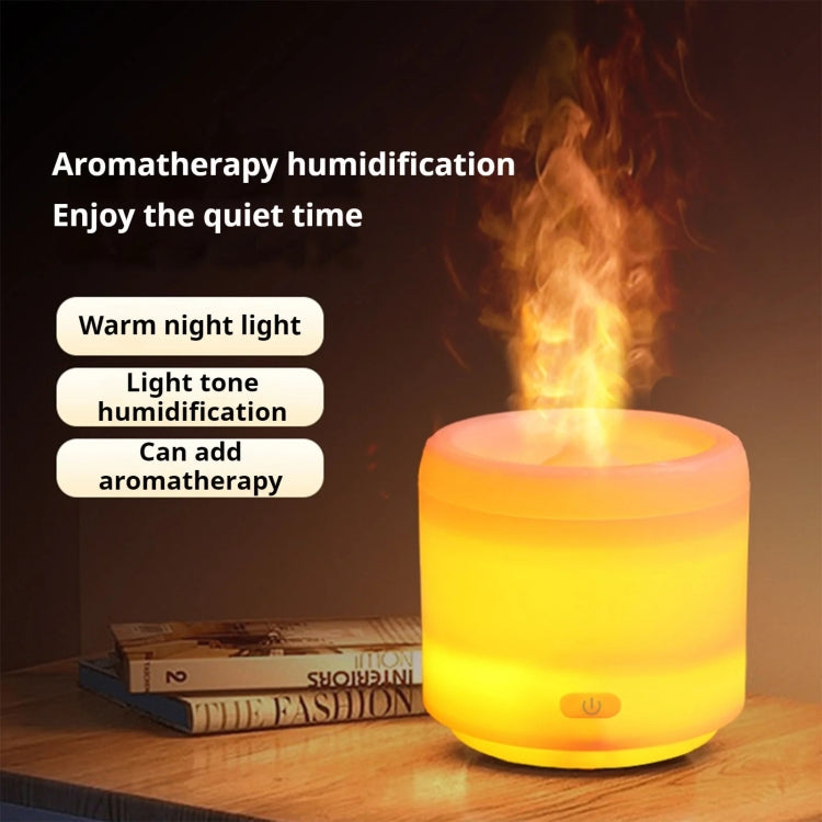300ml Colorful Flame Aromatherapy Machine USB Power Household Silent Humidifier Aroma Diffuser(White) - free shipping - PMC TechLife - Order now!