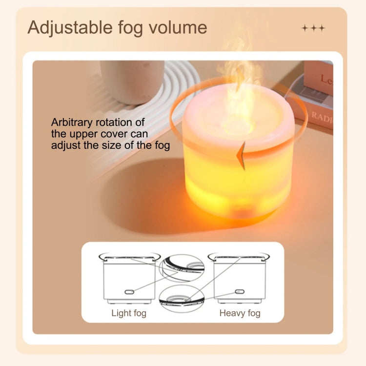 300ml Colorful Flame Aromatherapy Machine USB Power Household Silent Humidifier Aroma Diffuser(White) - free shipping - PMC TechLife - Order now!