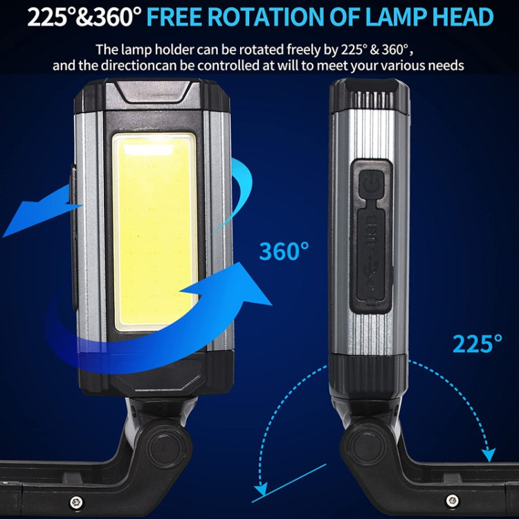 E-SMARTER K011 USB Rechargeable Repair Light With Magnet COB Strong Light Flashlight, Style: A Foldable Red - Other Tools by E-SMARTER | Online Shopping South Africa | PMC Jewellery | Buy Now Pay Later Mobicred