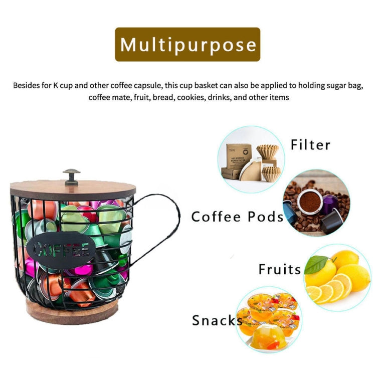 Coffee Companion Storage Rack Cup-Shaped Kitchen Storage Basket, Color: Black No Words - free shipping - PMC TechLife - Order now!