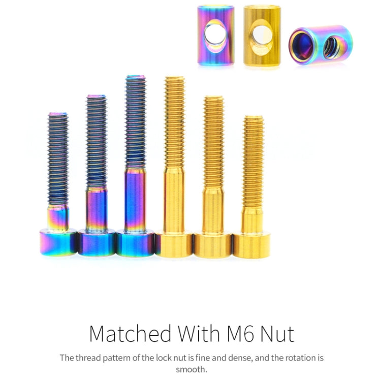 Bicycle Titanium Alloy Seat Post Locking Screws, Color: M6x40 Titanium - Bicycle Saddle by PMC TechLife | Online Shopping South Africa | PMC TechLife | Buy Now Pay Later Mobicred