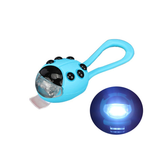 Bicycle Equipment Silicone Ladybug LED Headlight(Blue Shell+White Light) - Headlights by PMC Jewellery | Online Shopping South Africa | PMC Jewellery | Buy Now Pay Later Mobicred