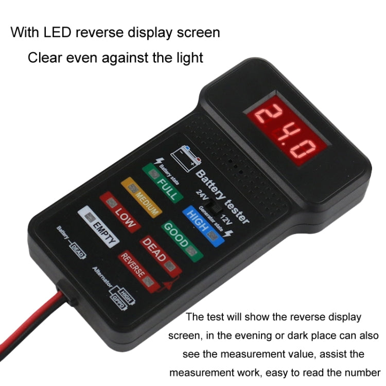 12/24V Battery Tester Car Battery Checker Electricity Capacity Tester - Electronic Test by PMC TechLife | Online Shopping South Africa | PMC TechLife | Buy Now Pay Later Mobicred