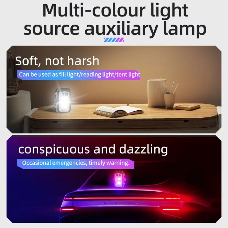 E-SMARTER YSD01PRO Mini Keychain Light Decompression Fingertip Gyro Bottom Magnetic Multi-Speed Adjustable Cap Clip Lights(White) - Mini Flashlight by E-SMARTER | Online Shopping South Africa | PMc TechLife | Buy Now Pay Later Mobicred