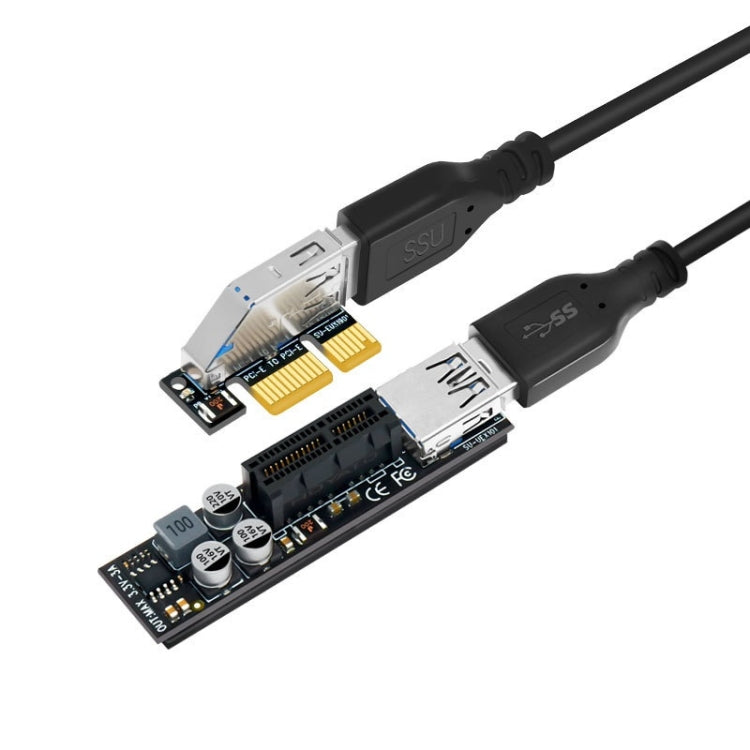 SSU PCI-E To X1 Interface Extension Cable, Length: 1.5m - PCIE Cable by SSU | Online Shopping South Africa | PMC TechLife | Buy Now Pay Later Mobicred