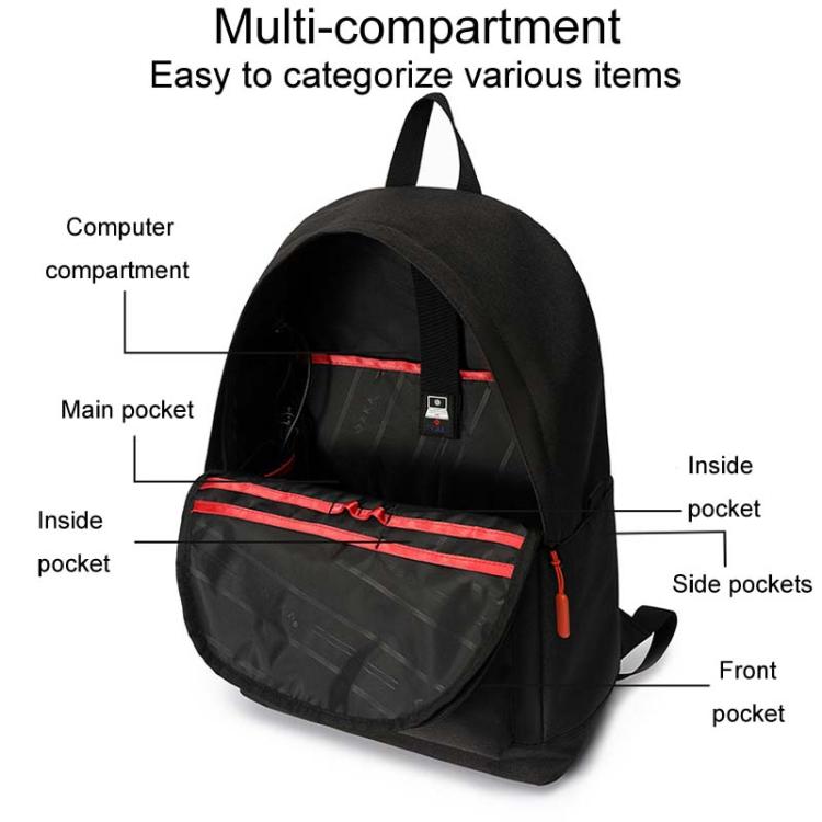SKV B20537 Lightweight Traveling Double Shoulder Bag Large Capacity Laptop Backpack(Blue) - Backpack by SKV | Online Shopping South Africa | PMC TechLife | Buy Now Pay Later Mobicred