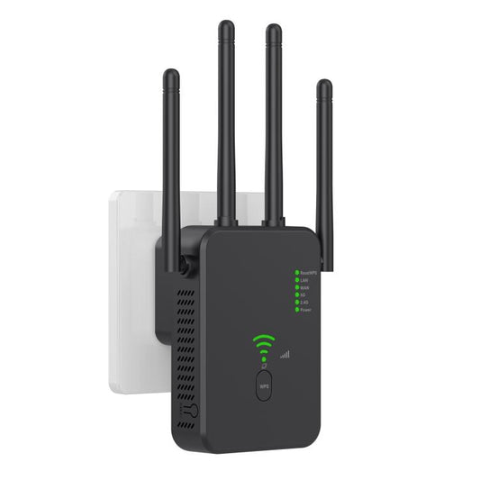 Urant U10 300Mbps 2.4G Wireless Repeater WiFi Signal Amplifier With 4 Antennas US Plug Black - Broadband Amplifiers by Urant | Online Shopping South Africa | PMC Jewellery | Buy Now Pay Later Mobicred