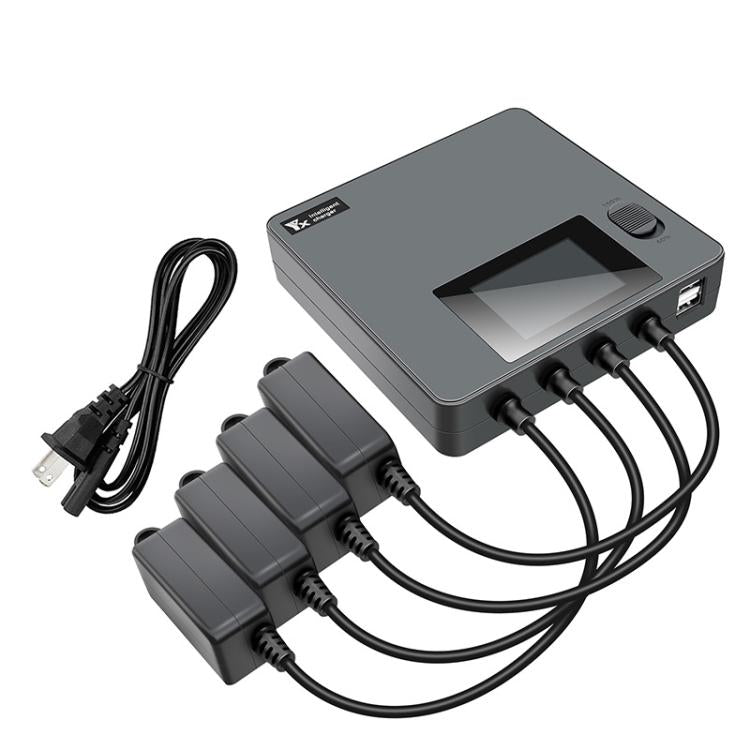 For DJI Mini 4 Pro / Mini 3 Pro / Mini 3 Color Screen Digital Display Four-Way Charger Battery Manager US Plug - free shipping - PMC TechLife - Order now!