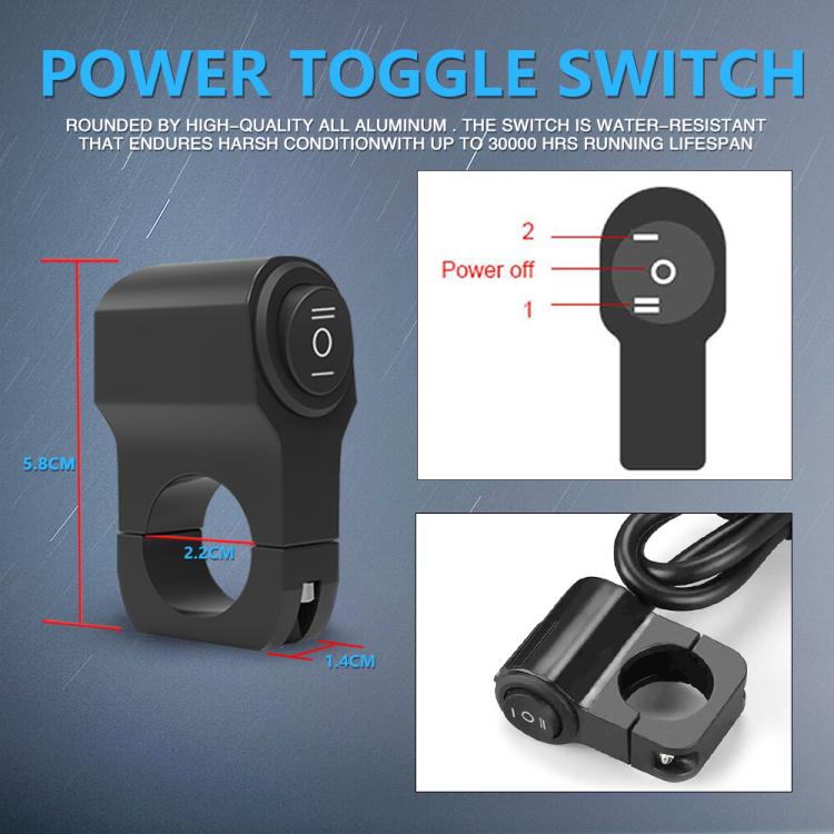 Motorcycle Spotlight Strobe 6 Modes With Control Cable Set(SK1 POR) - Headlights by PMc TechLife | Online Shopping South Africa | PMc TechLife | Buy Now Pay Later Mobicred