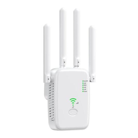 Urant U11 1200Mbps 2.4G&5.8G Wireless Repeater WiFi Signal Amplifier Support WPS Quick Setting EU Plug White - Broadband Amplifiers by Urant | Online Shopping South Africa | PMC Jewellery | Buy Now Pay Later Mobicred