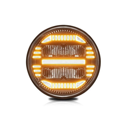 7-inch Round Refraction LED Round Headlight For Wrangler(H4) - LED Headlamps by PMC Jewellery | Online Shopping South Africa | PMC Jewellery | Buy Now Pay Later Mobicred