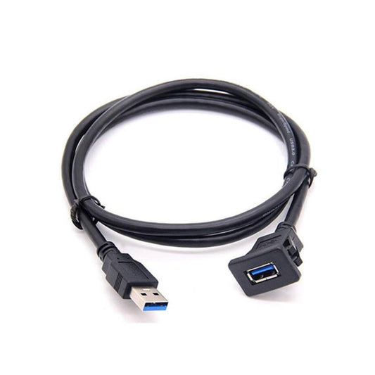 1m Square Snap-On USB3.0 Compatible 2.0 Car Boat Motorcycle Instrument Panel Extension Cable - DIY Cables by PMC Jewellery | Online Shopping South Africa | PMC Jewellery | Buy Now Pay Later Mobicred