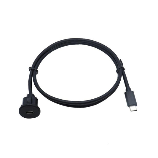 1m Type-C 3.0 Compatible 2.0 USB C Car Waterproof Cable Panel Data Extension Cord - DIY Cables by PMC Jewellery | Online Shopping South Africa | PMC Jewellery | Buy Now Pay Later Mobicred