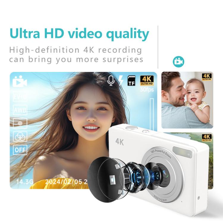 Anytek S7 4K HD Digital Camera Self-Timer Travel Camera Student Kids Card Camera(Black) - free shipping - PMC TechLife - Order now!
