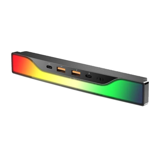 For Tesla Model 3 / Y 4-in-1 Colorful RGB Hub Docking Station(USBx2+Type-Cx1+PD Fast Charging) - DIY Modified Charger by PMC Jewellery | Online Shopping South Africa | PMC Jewellery | Buy Now Pay Later Mobicred