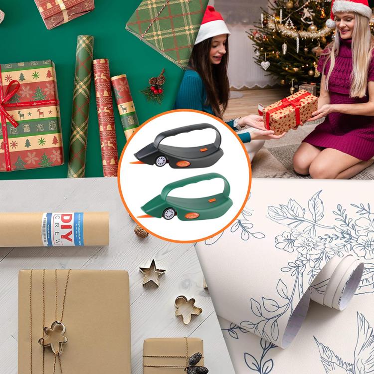 NBJ1 Roll Wrapping Paper Cutter with Handle Paper Cutter(Black) - Tools by PMc TechLife | Online Shopping South Africa | PMc TechLife | Buy Now Pay Later Mobicred