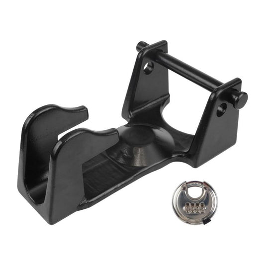 Coupler Gooseneck Hitch Trailer Lock For Heavy Trailer Transporter RV, Color: Black + Combination Lock - Towing Bars by PMC Jewellery | Online Shopping South Africa | PMC Jewellery | Buy Now Pay Later Mobicred